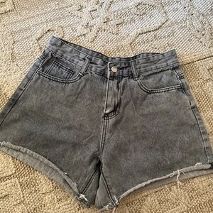 Vintage y2k denim high rise shorts cut offs grey jean cut offs